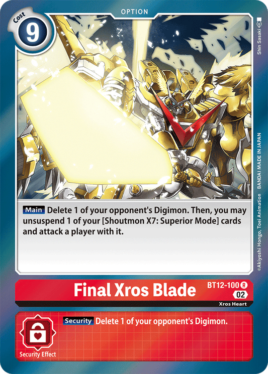 Final Xros Blade - Across Time - Rare - BT12-100 R