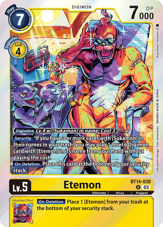 Etemon - Blast Ace - Rare - BT14-038 R