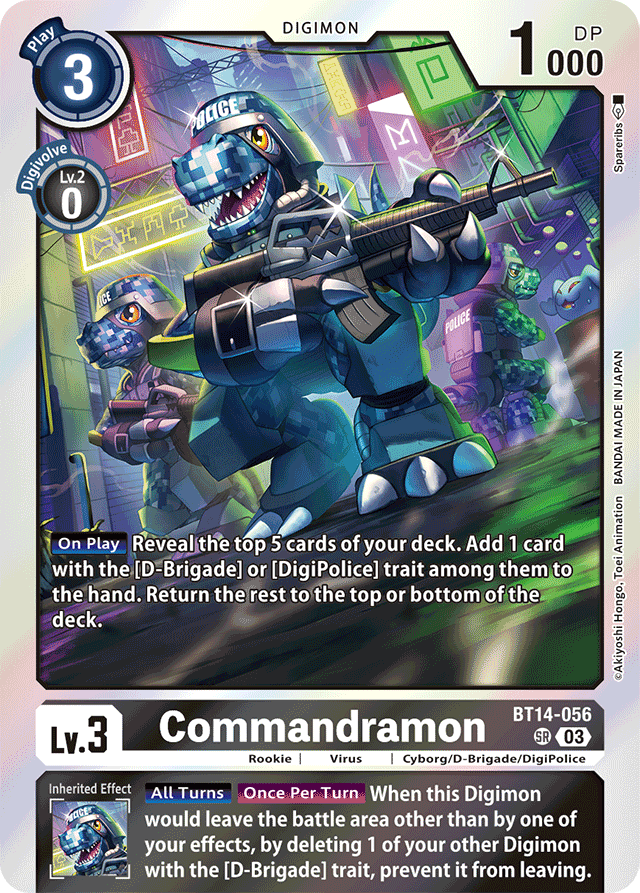 Commandramon - Blast Ace - Super Rare - BT14-056 SR