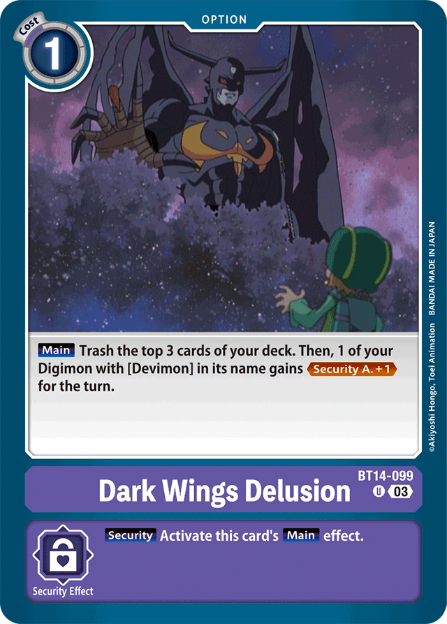 Dark Wings Delusion - Blast Ace - Uncommon - BT14-099 U