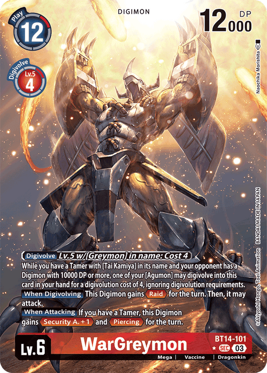 WarGreymon (Alternate Art) - Blast Ace - Secret Rare - BT14-101 SEC