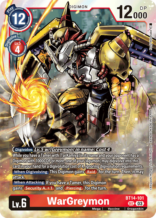WarGreymon - Blast Ace - Secret Rare - BT14-101 SEC