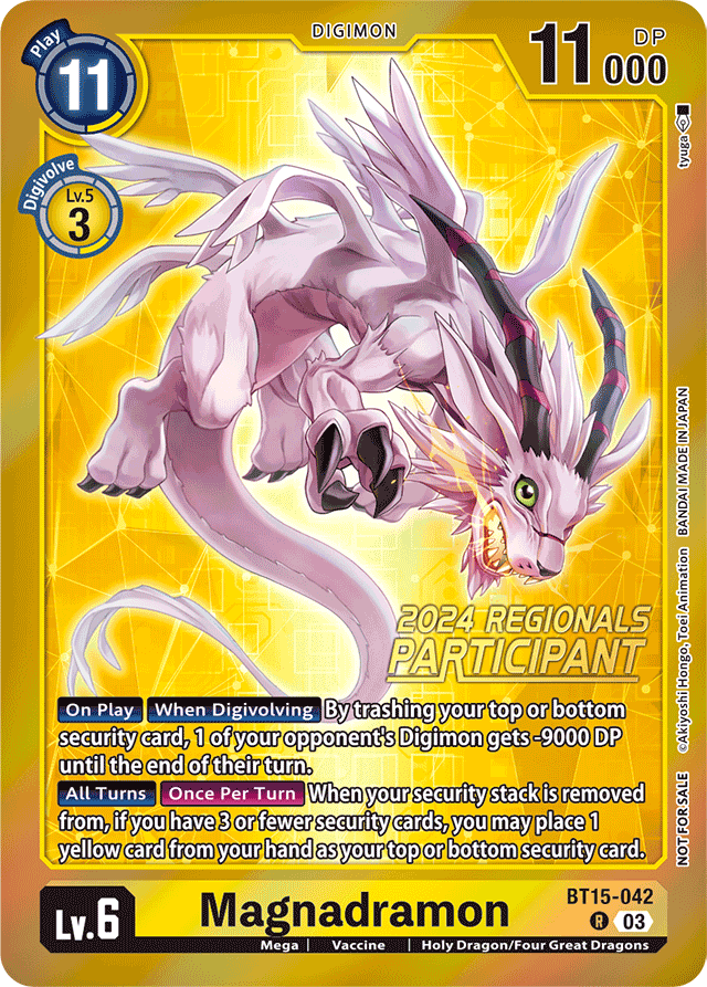 Magnadramon (2024 Regionals Participant) - Exceed Apocalypse - Promo - BT15-042 R