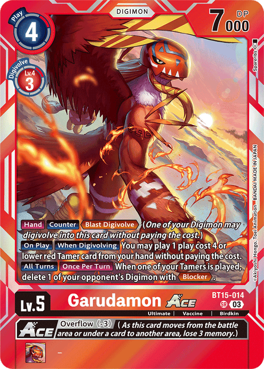 Garudamon Ace - Exceed Apocalypse - Super Rare - BT15-014 SR