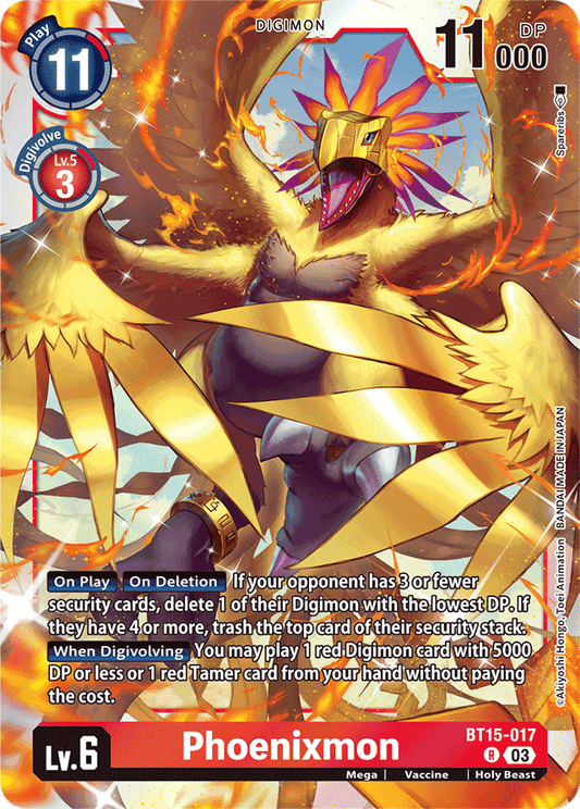 Phoenixmon - Exceed Apocalypse - Rare - BT15-017 R