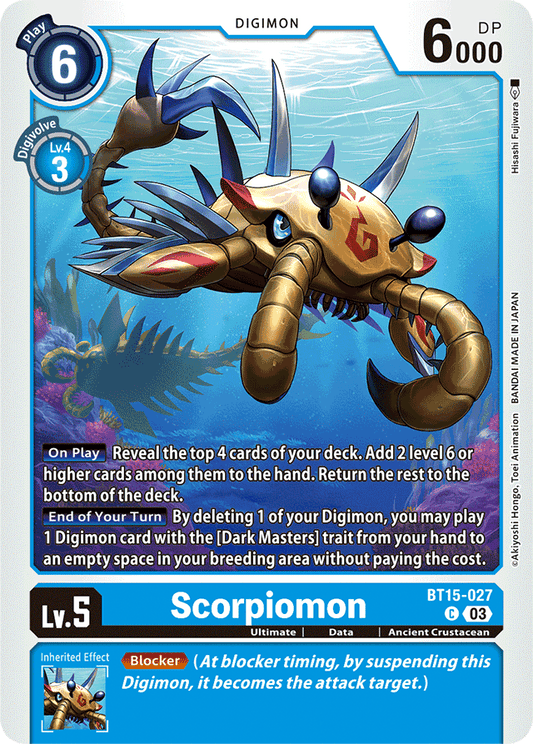 Scorpiomon - Exceed Apocalypse - Common - BT15-027 C