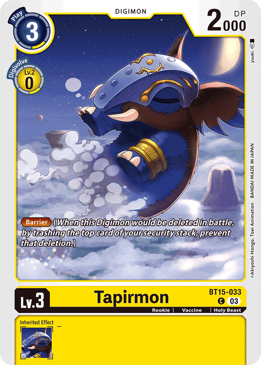 Tapirmon - Exceed Apocalypse - Common - BT15-033 C