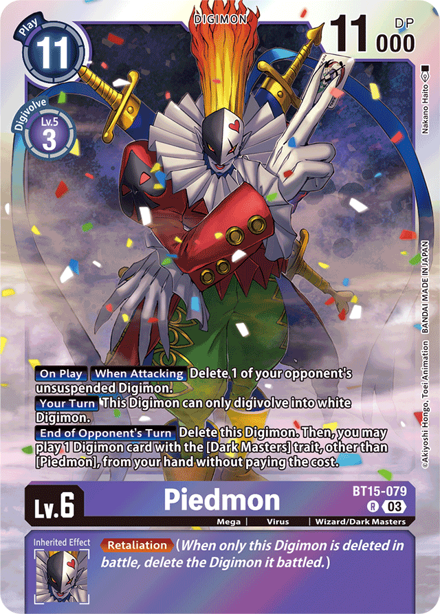 Piedmon - Exceed Apocalypse - Rare - BT15-079 R