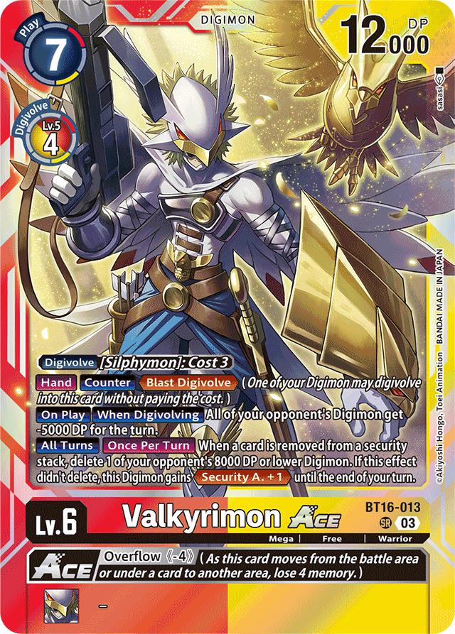 Valkyrimon Ace - Beginning Observer - Super Rare - BT16-013 SR