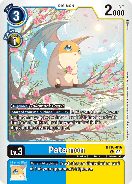 Patamon - Beginning Observer - Common - BT16-016 C
