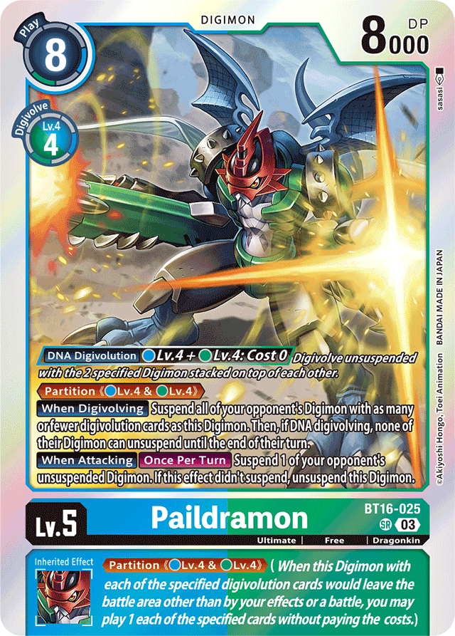 Paildramon - Beginning Observer - Super Rare - BT16-025 SR