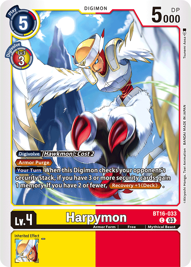 Harpymon - Beginning Observer - Common - BT16-033 C