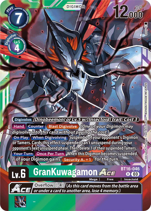 GranKuwagamon Ace - Beginning Observer - Rare - BT16-046 R