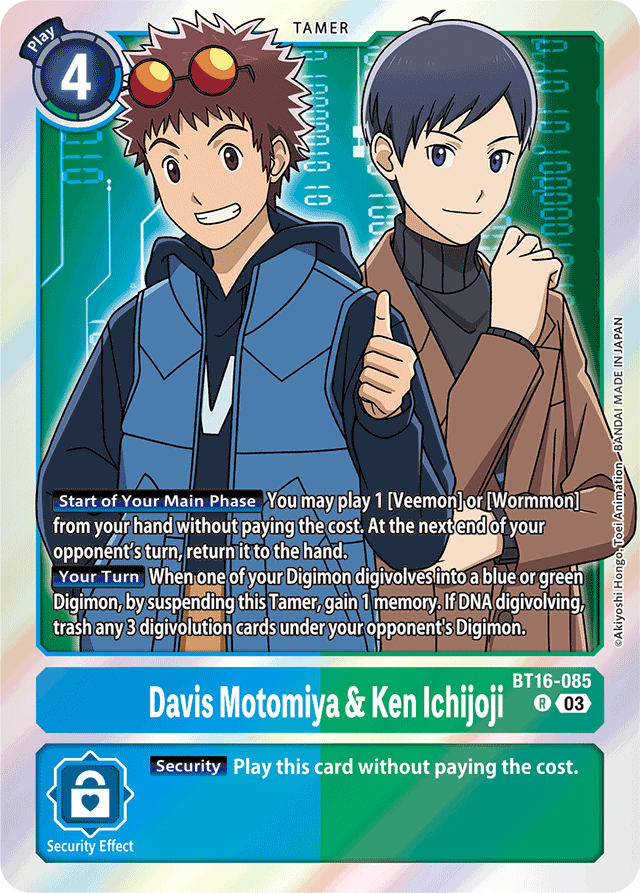 Davis Motomiya & Ken Ichijoji - Beginning Observer - Rare - BT16-085 R