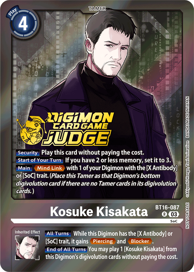 Kosuke Kisakata (Judge Pack 6) - Beginning Observer - Promo - BT16-087 R