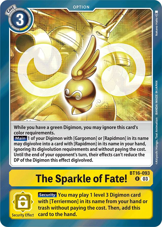 The Sparkle of Fate! - Beginning Observer - Rare - BT16-093 R