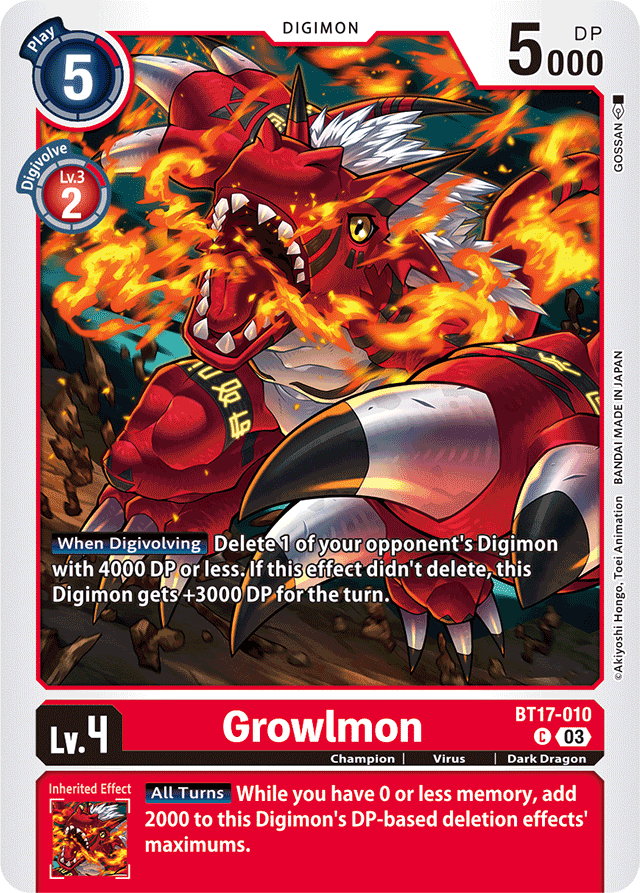 Growlmon - Secret Crisis - Common - BT17-010 C