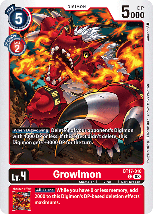 Growlmon - Secret Crisis - Common - BT17-010 C