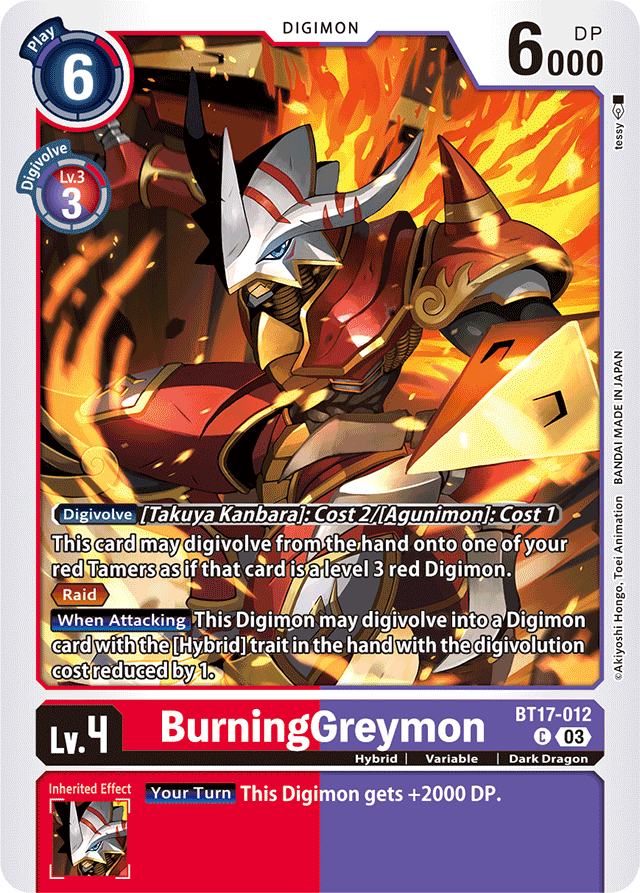 BurningGreymon - Secret Crisis - Common - BT17-012 C