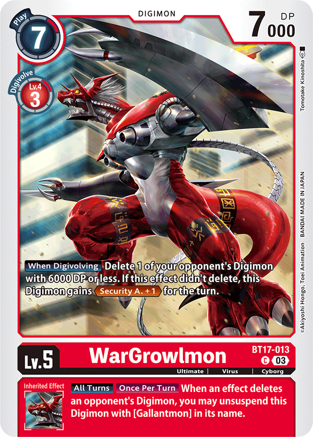 WarGrowlmon - Secret Crisis - Common - BT17-013 C