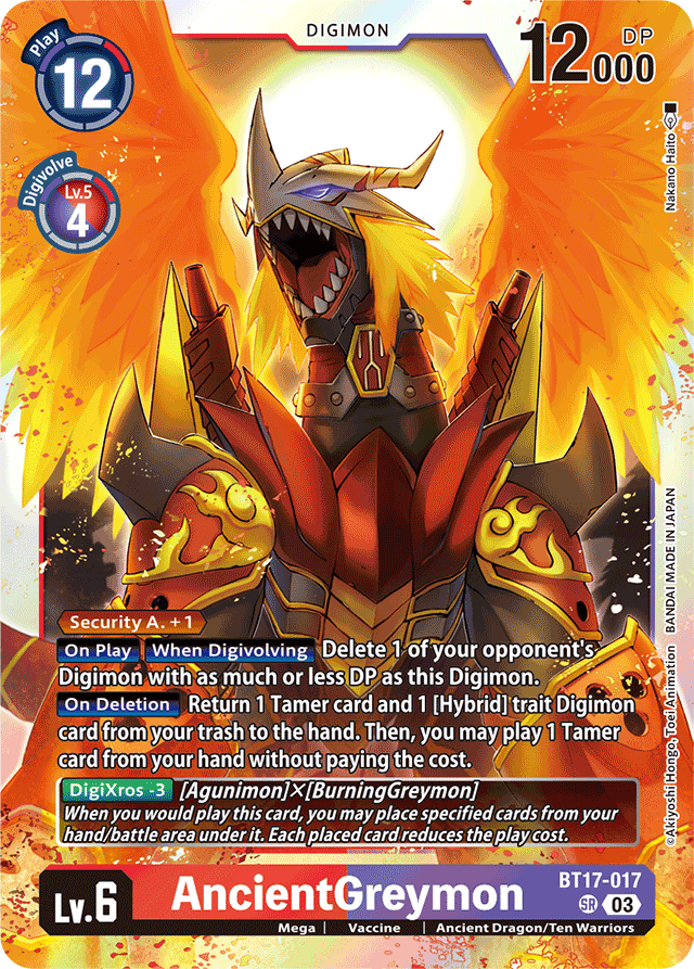 AncientGreymon - Secret Crisis - Super Rare - BT17-017 SR