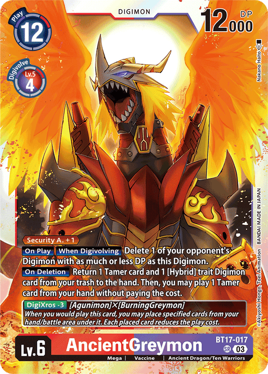 AncientGreymon - Secret Crisis - Super Rare - BT17-017 SR