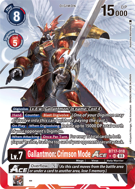 Gallantmon: Crimson Mode ACE (Alternate Art) - Secret Crisis - Super Rare - BT17-018 SR