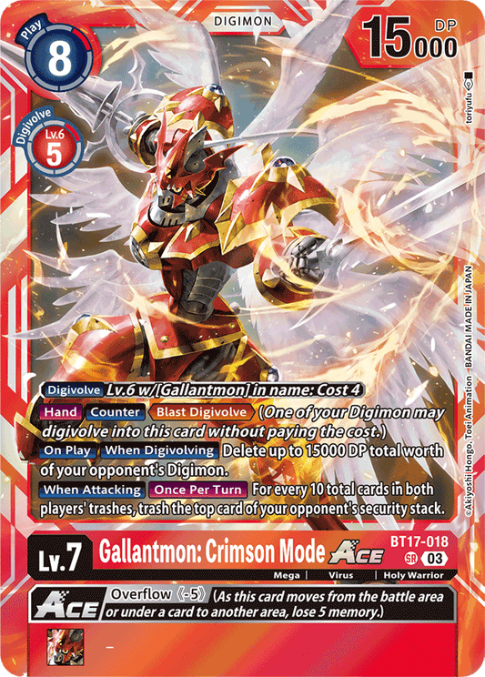 Gallantmon: Crimson Mode ACE - Secret Crisis - Super Rare - BT17-018 SR