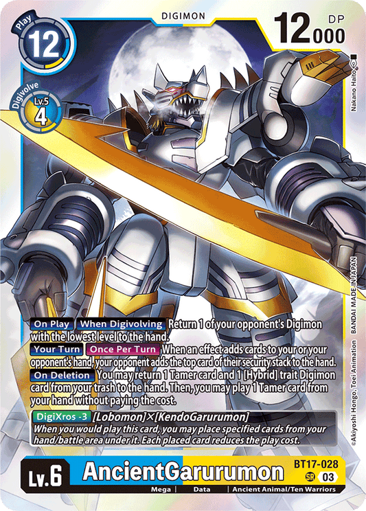 AncientGarurumon - Secret Crisis - Super Rare - BT17-028 SR