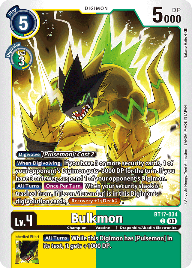 Bulkmon - Secret Crisis - Common - BT17-034 C