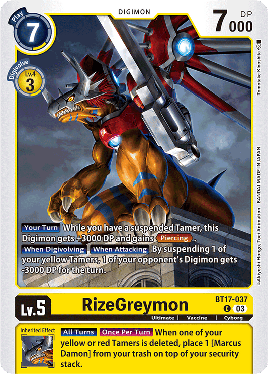 RizeGreymon - Secret Crisis - Common - BT17-037 C