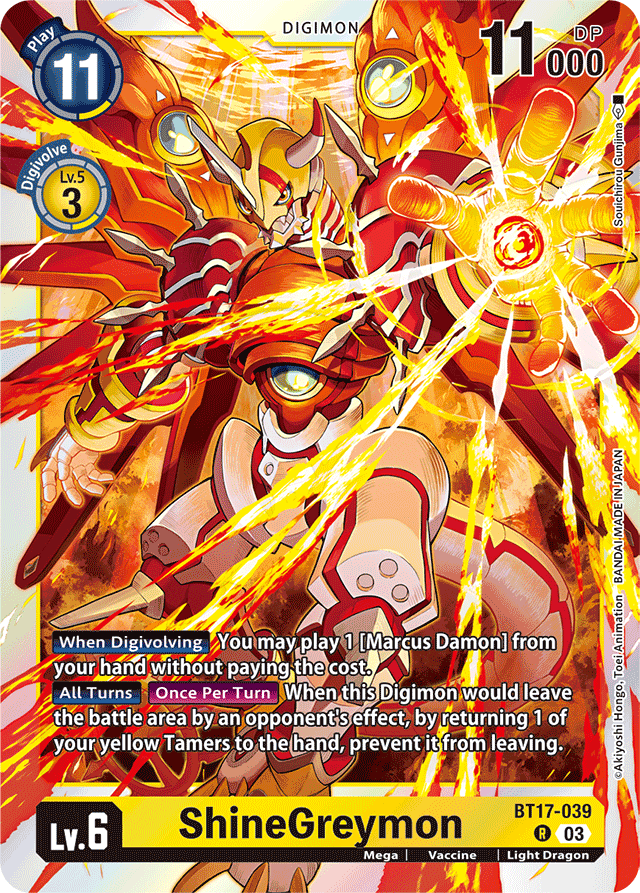 ShineGreymon - Secret Crisis - Rare - BT17-039 R