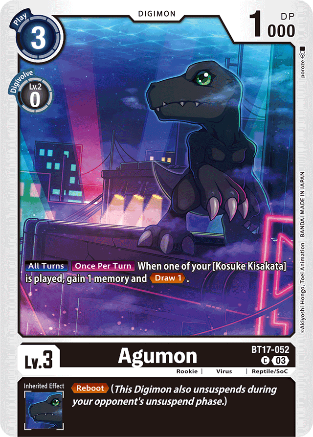 Agumon - BT17-052 - Secret Crisis - Common - BT17-052 C