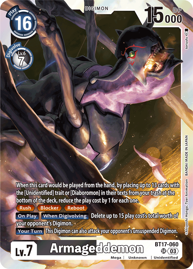 Armageddemon - Secret Crisis - Super Rare - BT17-060 SR