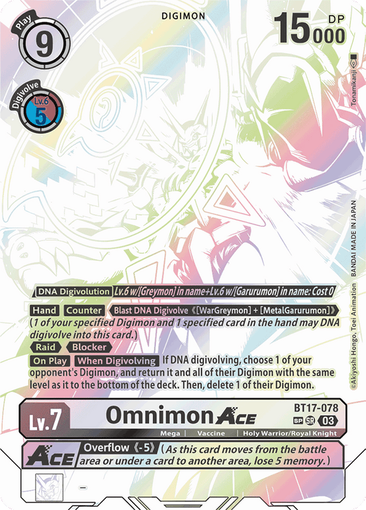 Omnimon ACE (Textured) - Secret Crisis - Special Rare - BT17-078 SR