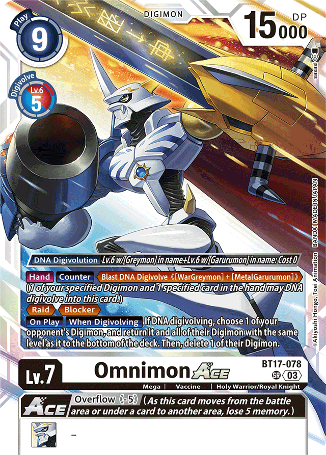 Omnimon ACE - Secret Crisis - Super Rare - BT17-078 SR