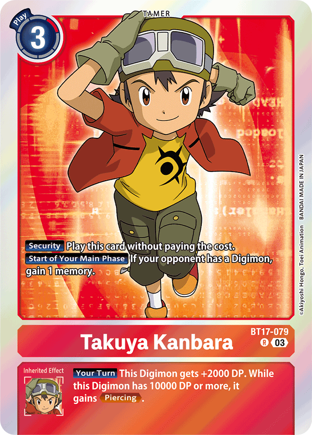 Takuya Kanbara - Secret Crisis - Rare - BT17-079 R