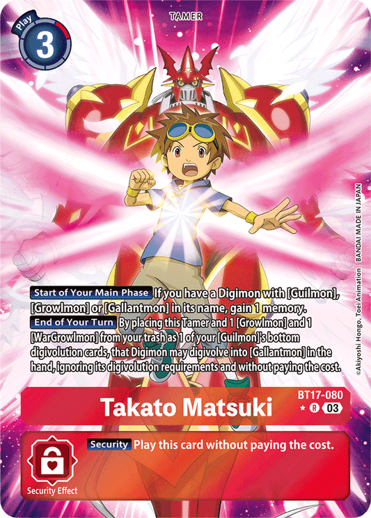 Takato Matsuki (Alternate Art) - Secret Crisis - Rare - BT17-080 R