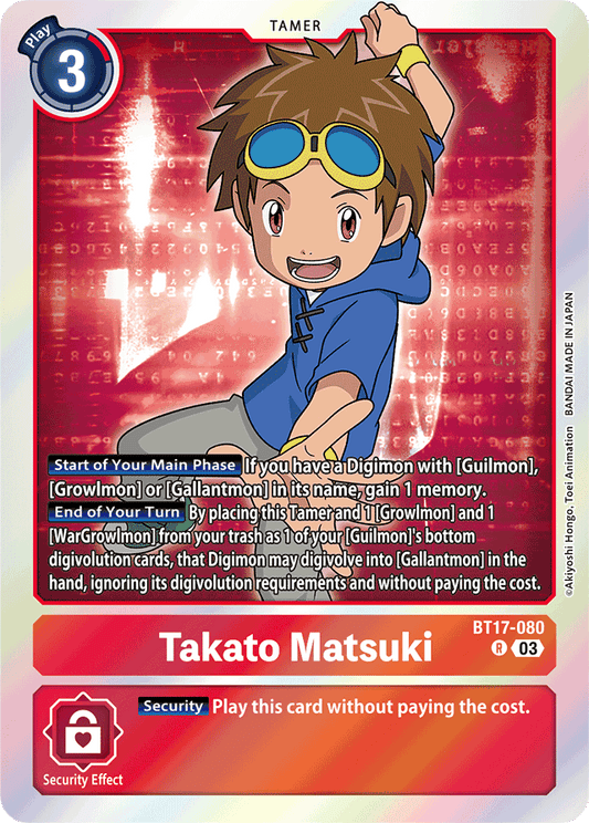 Takato Matsuki - Secret Crisis - Rare - BT17-080 R