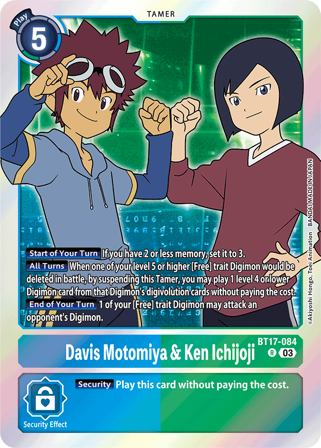 Davis Motomiya & Ken Ichijoji - Secret Crisis - Rare - BT17-084 R