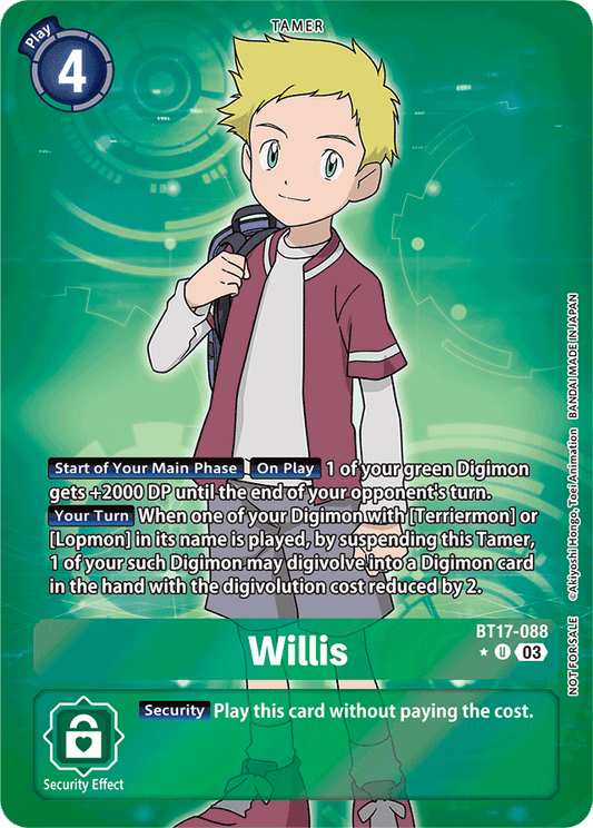 Willis (Box Promotion Pack: Secret Crisis) - Secret Crisis - Uncommon - BT17-088 U