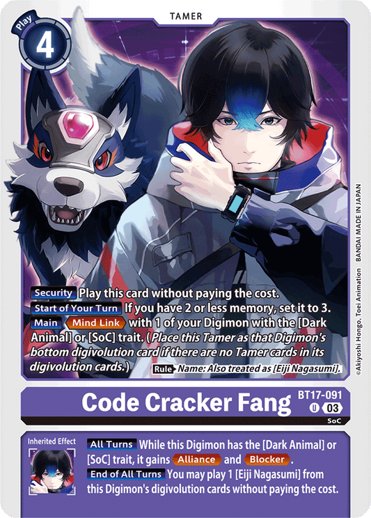 Code Cracker Fang - Secret Crisis - Uncommon - BT17-091 U