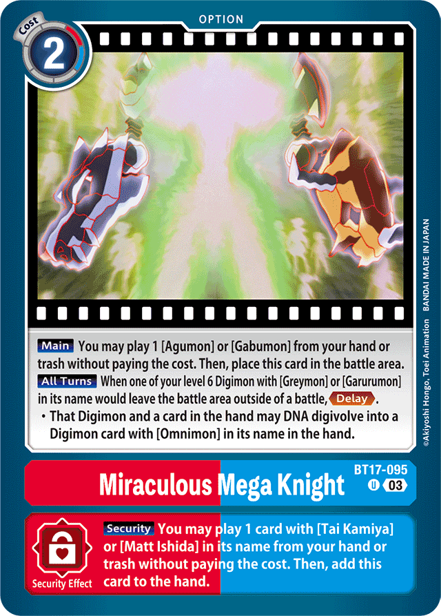 Miraculous Mega Knight - Secret Crisis - Uncommon - BT17-095 U