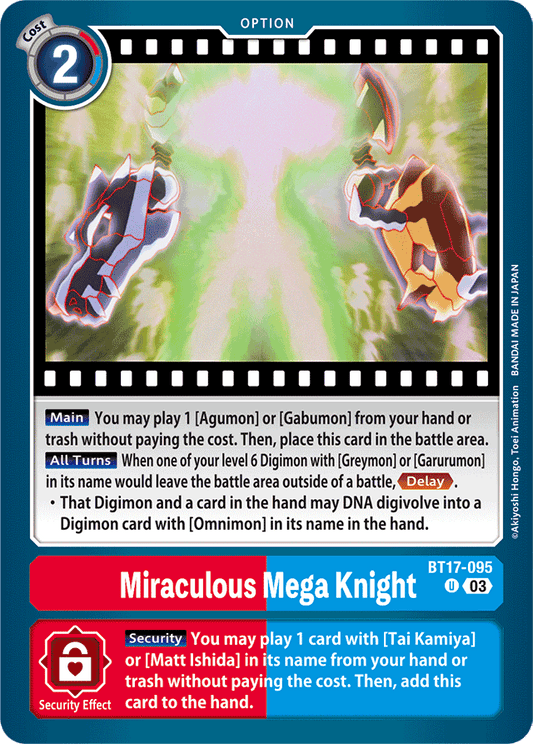 Miraculous Mega Knight - Secret Crisis - Uncommon - BT17-095 U