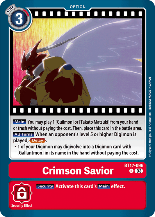 Crimson Savior - Secret Crisis - Uncommon - BT17-096 U