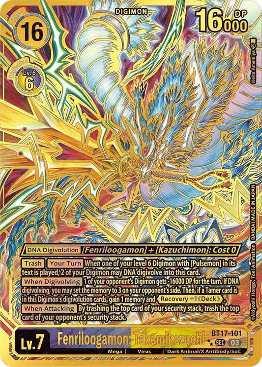 Fenriloogamon: Takemikazuchi (Textured) - Secret Crisis - Secret Rare - BT17-101 SEC