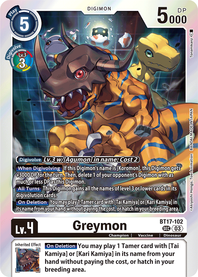 Greymon - Secret Crisis - Secret Rare - BT17-102 SEC