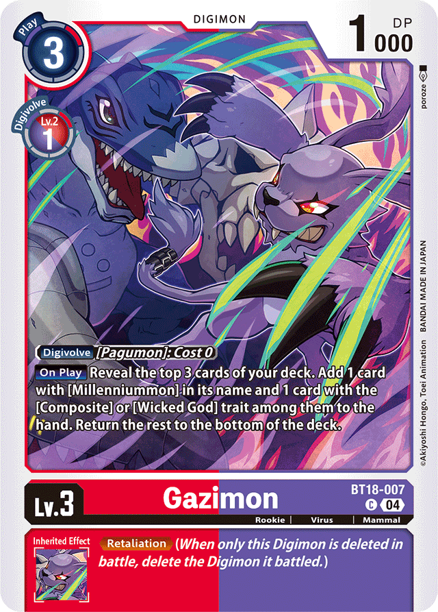 Gazimon - Release Special Booster 2.0 - Common - BT18-007 C