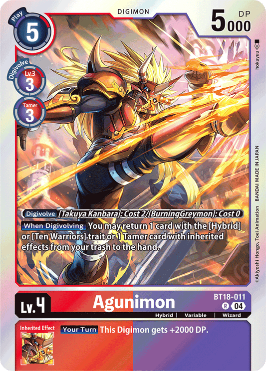 Agunimon - Release Special Booster 2.0 - Rare - BT18-011 R