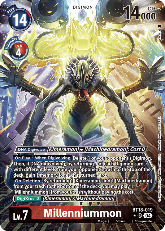 Millenniummon (Alternate Art) - Release Special Booster 2.0 - Super Rare - BT18-019 SR